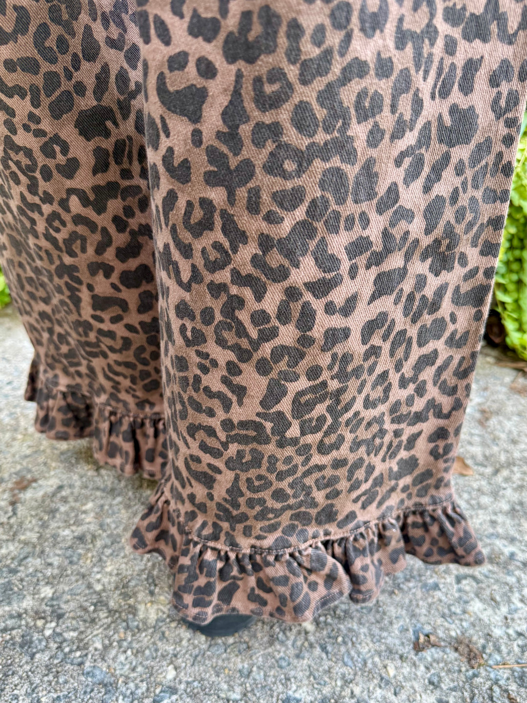 Paige High Waist Straight Leopard Pants