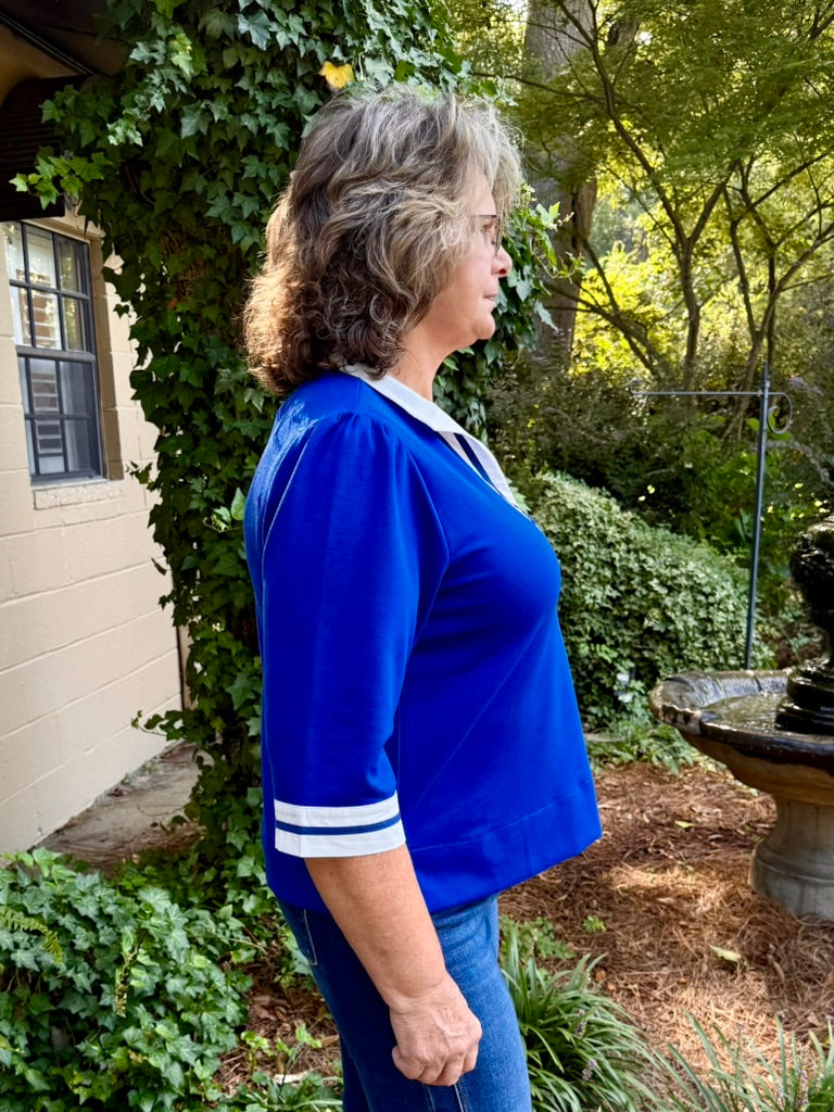 Mary Jo 3/4 Sleeve V-Neck Top