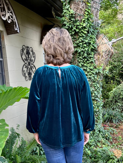 Eden Long Sleeve Velvet Top