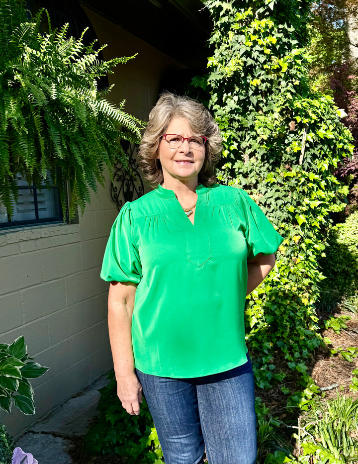 Carlie Puff Short Sleeve Top