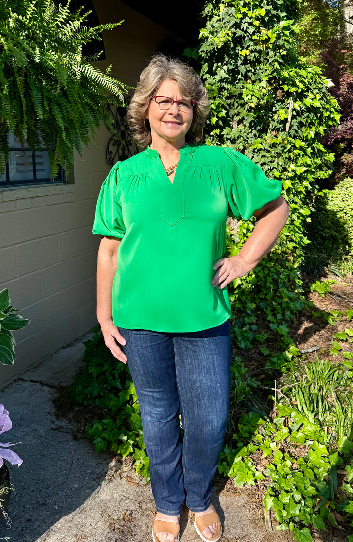 Carlie Puff Short Sleeve Top