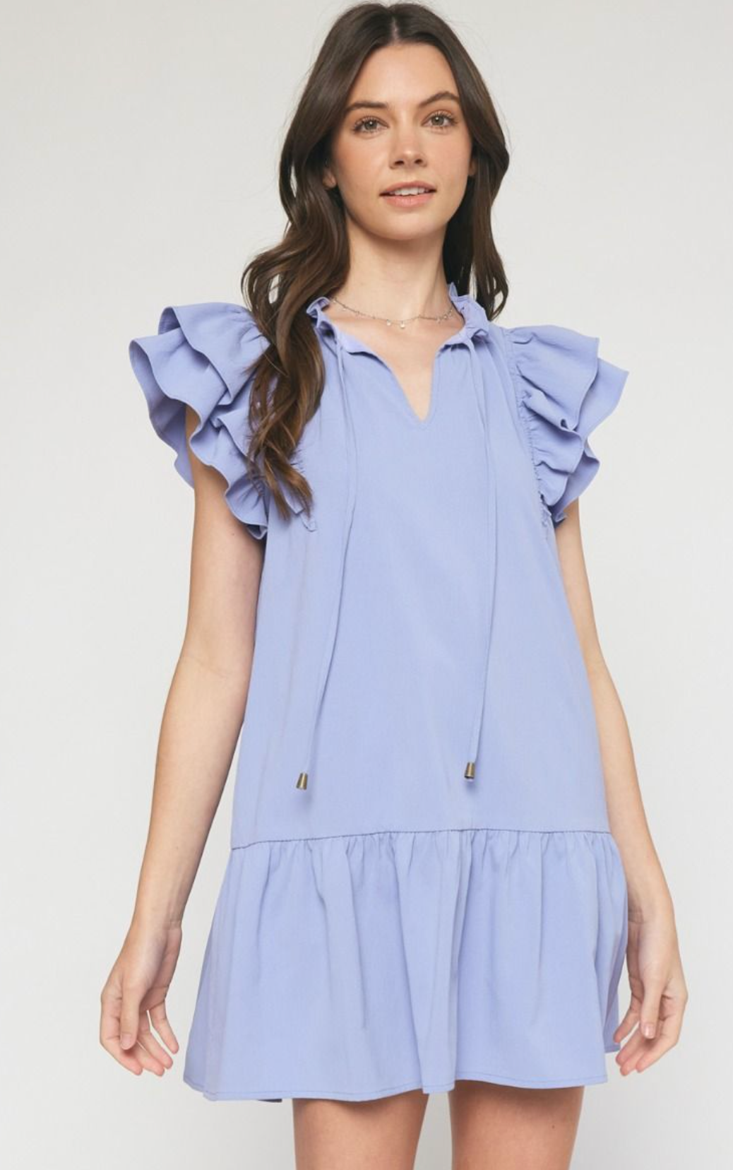 Dora Ruffle Sleeve Dress