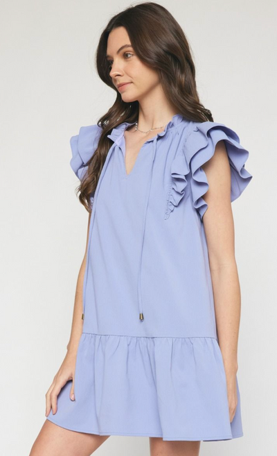 Dora Ruffle Sleeve Dress