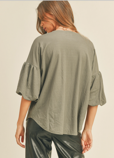 Kaye Bubble Sleeve Top