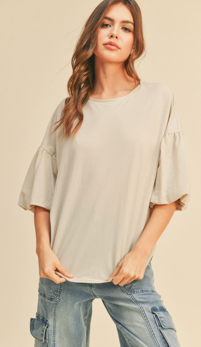 Kaye Bubble Sleeve Top