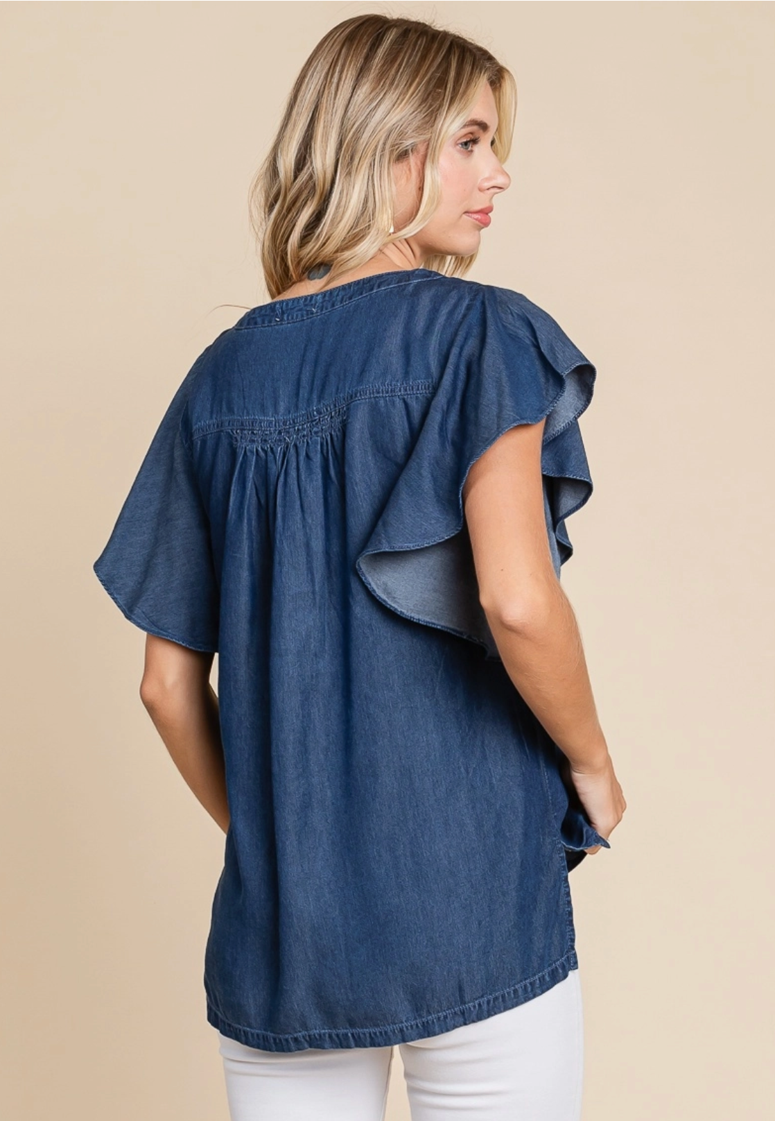 Kami Flutter Sleeve Top