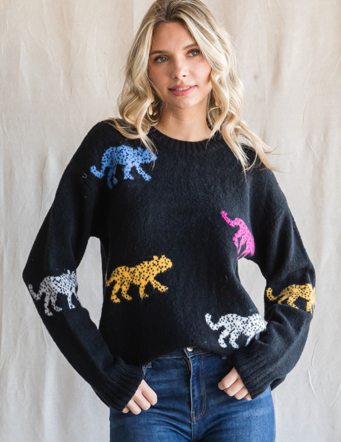 Ray Animal Print Sweater