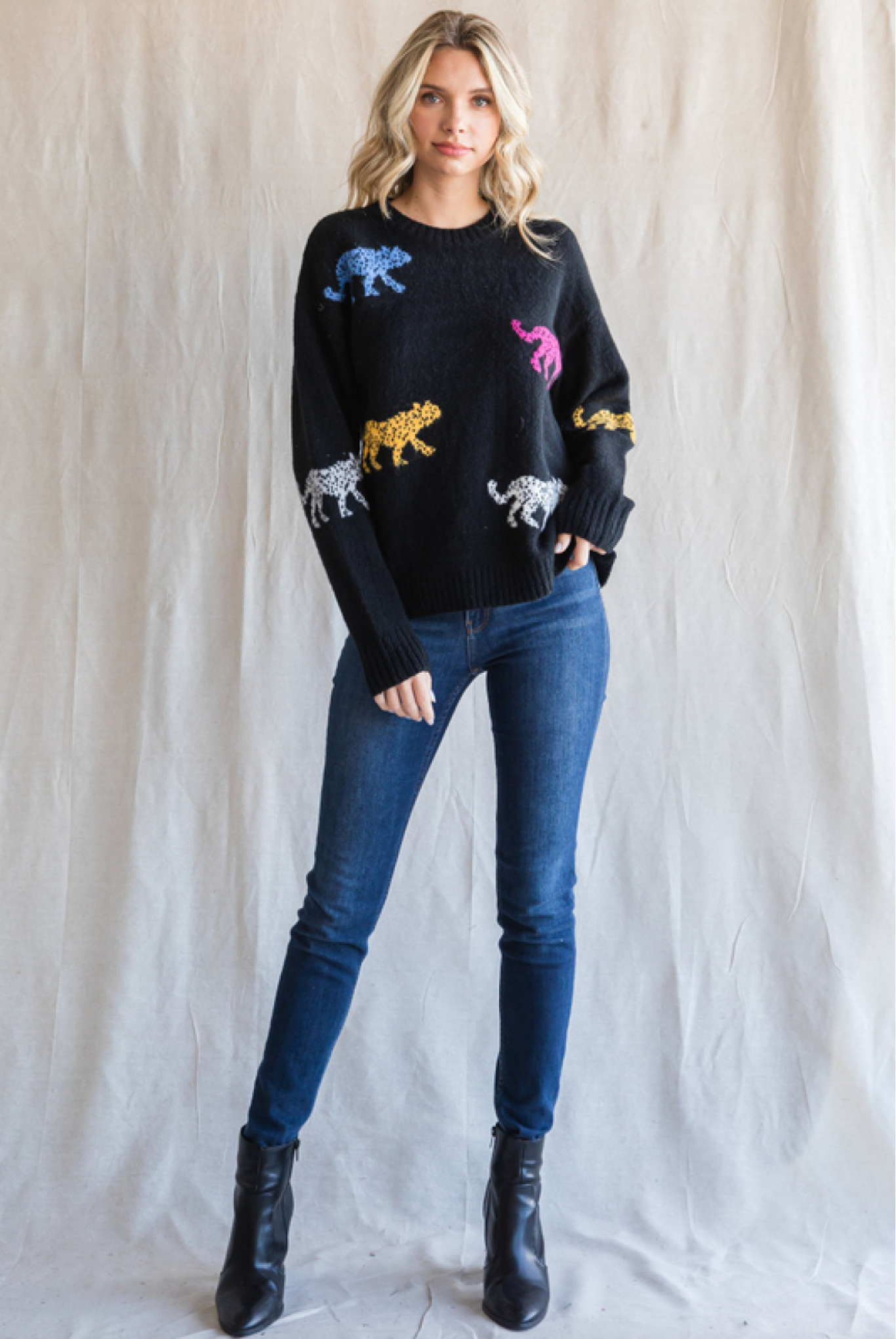 Ray Animal Print Sweater