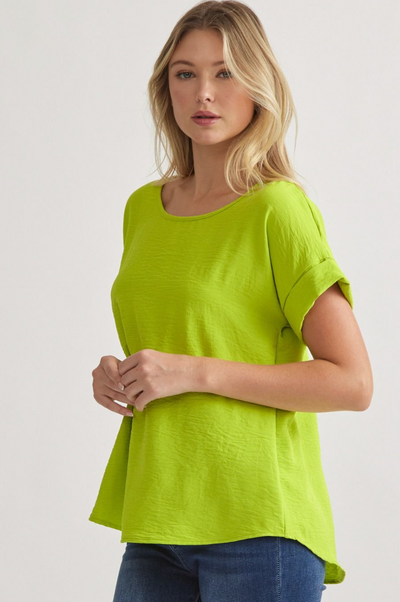 Betsy Solid Scoop Neck Top