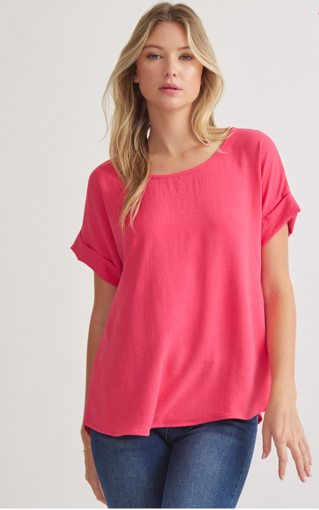 Betsy Solid Scoop Neck Top