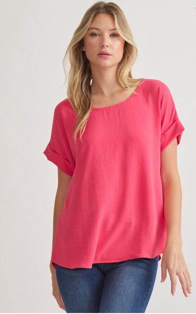 Betsy Solid Scoop Neck Top