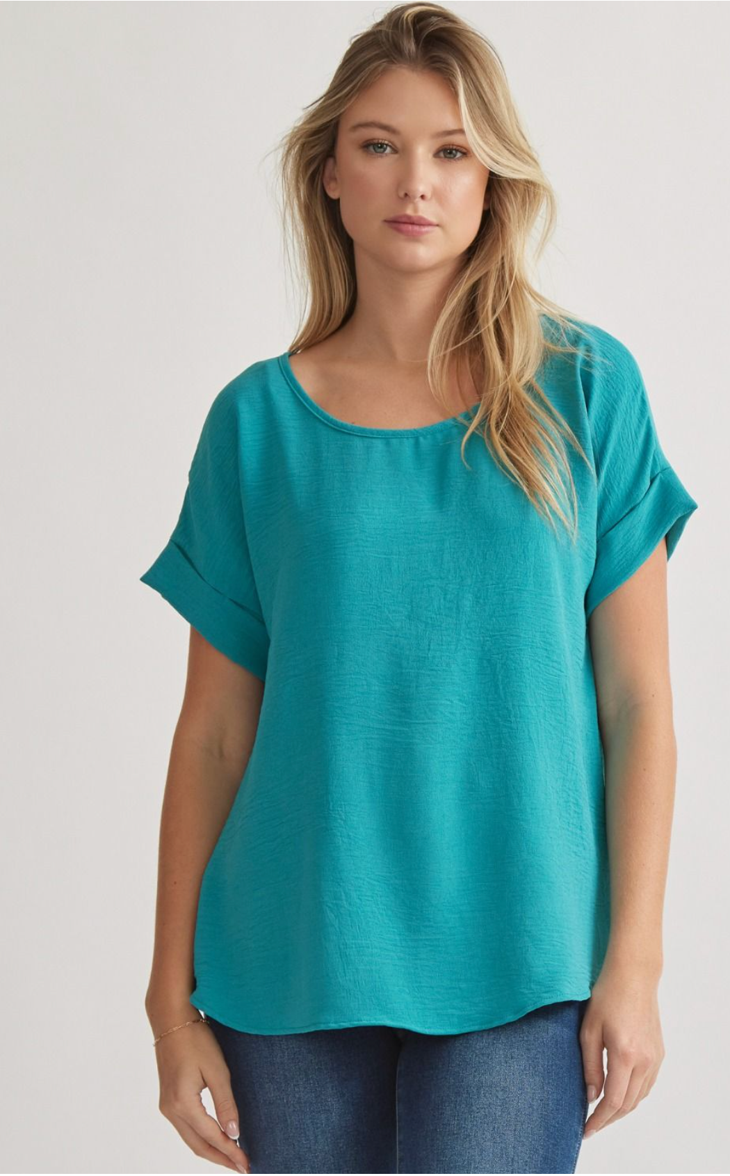 Betsy Solid Scoop Neck Top