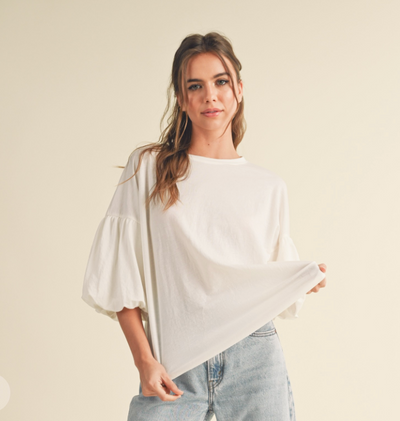 Kaye Bubble Sleeve Top