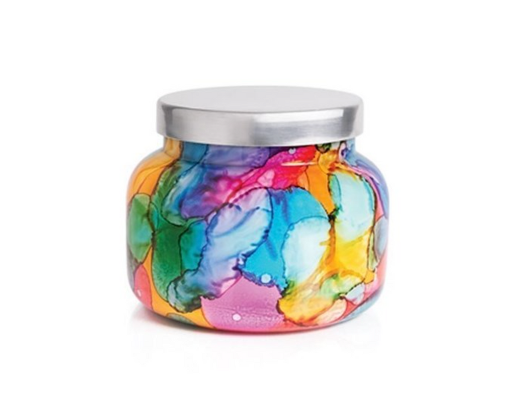 Volcano Signature Rainbow Watercolor Jar Candle