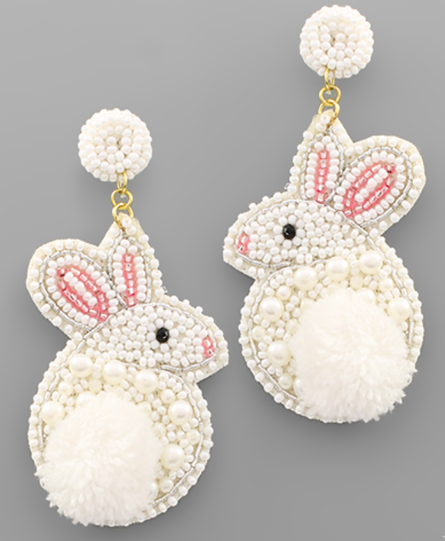 Bunny Hop Beaded Earrings