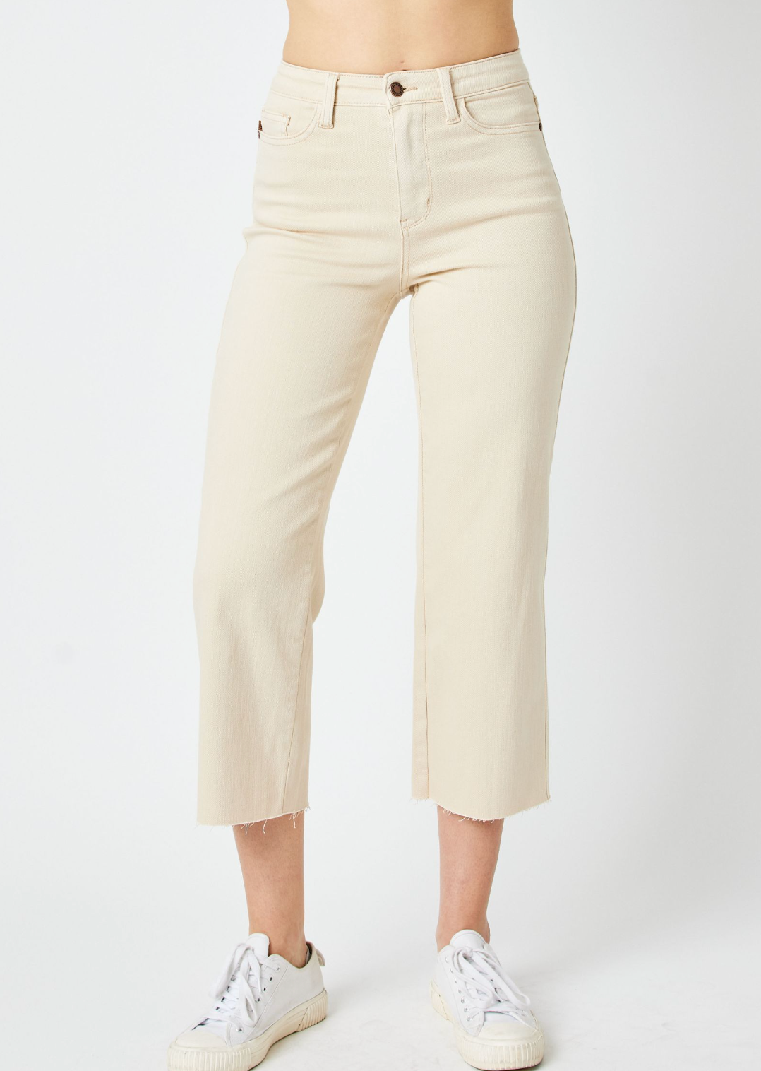Millie Tummy Control Crop Wide Crop Jeans