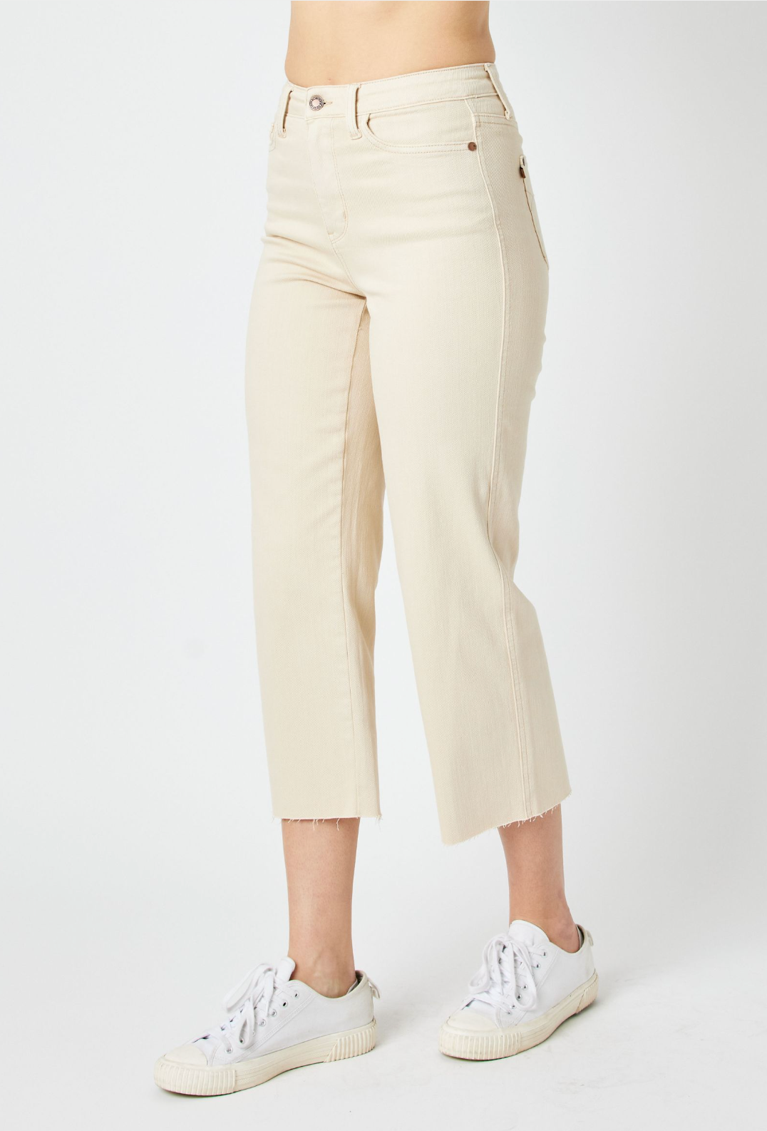 Millie Tummy Control Crop Wide Crop Jeans