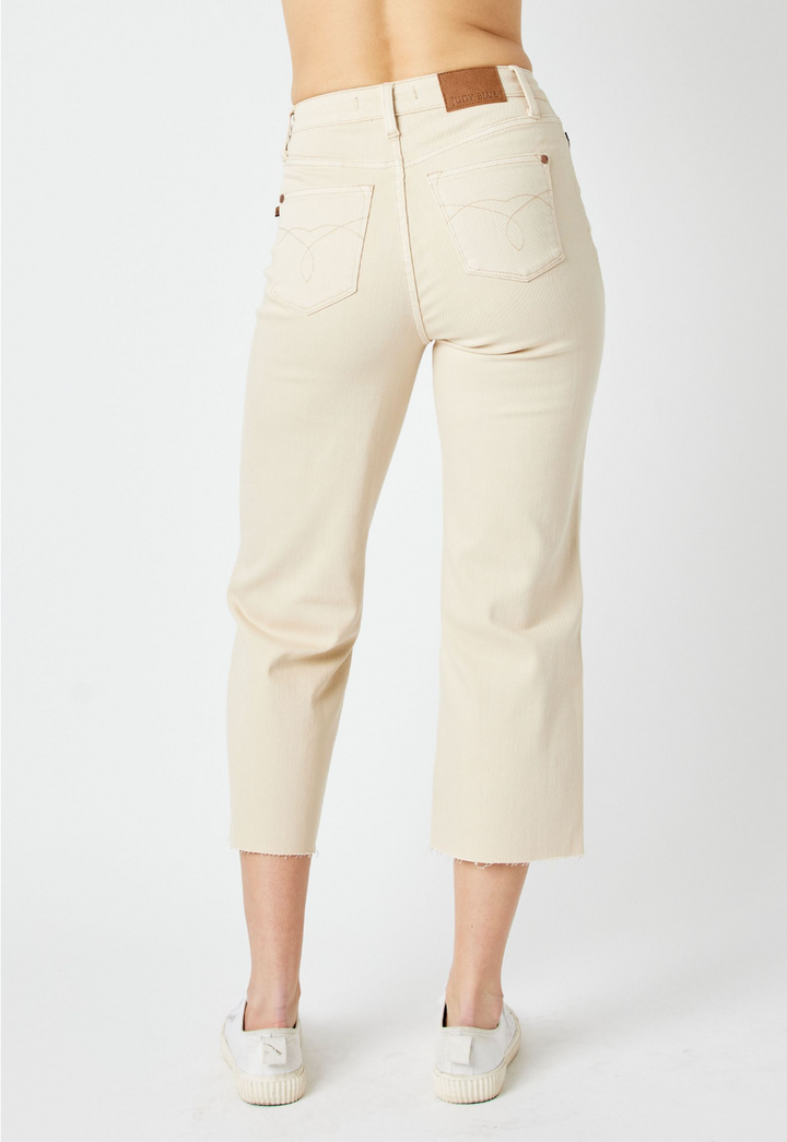 Millie Tummy Control Crop Wide Crop Jeans