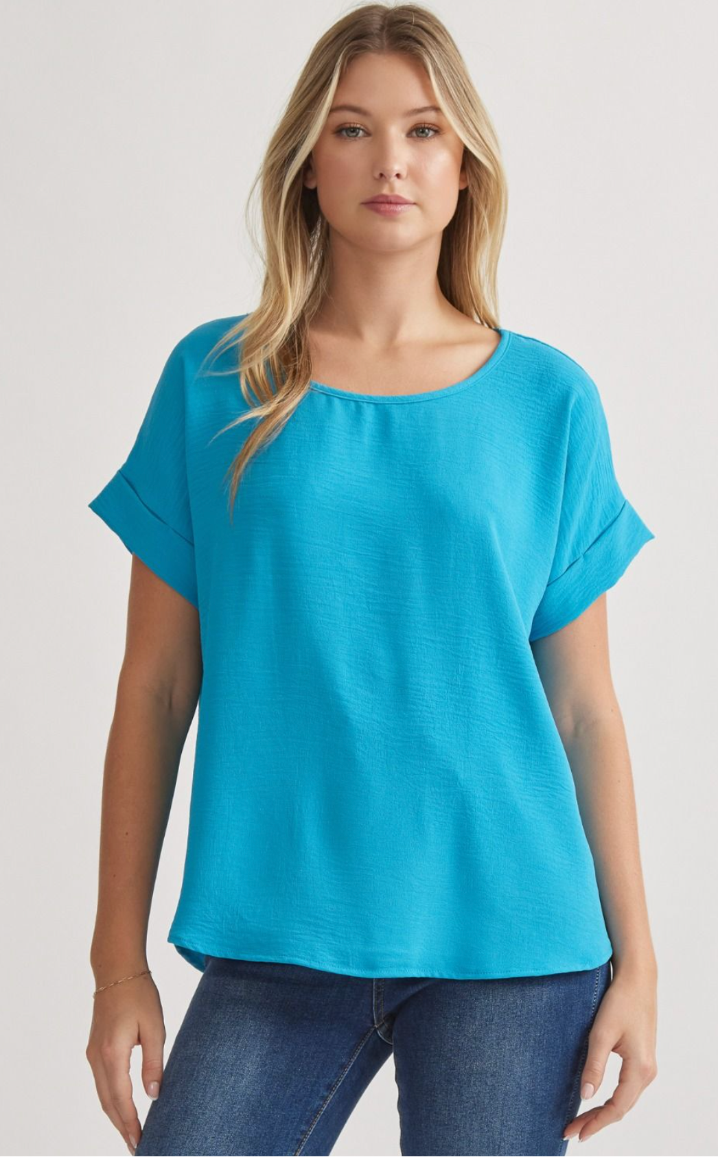 Betsy Solid Scoop Neck Top