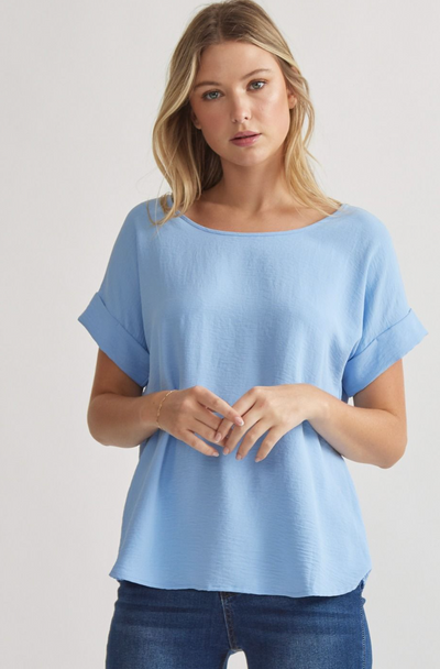 Betsy Solid Scoop Neck Top