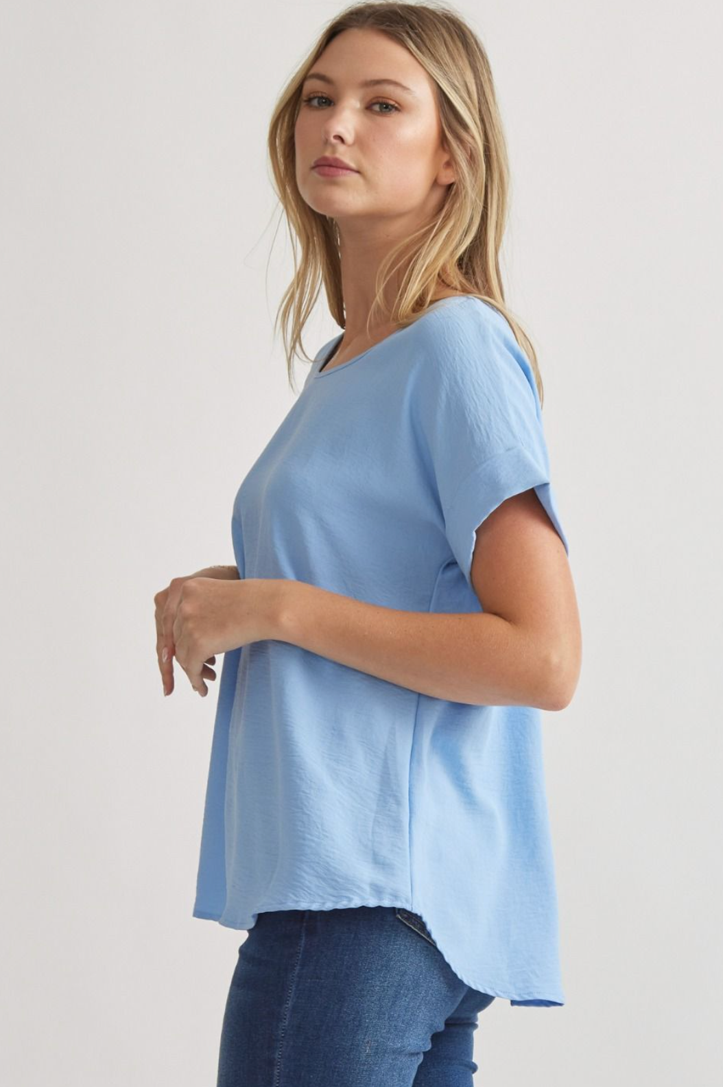 Betsy Solid Scoop Neck Top