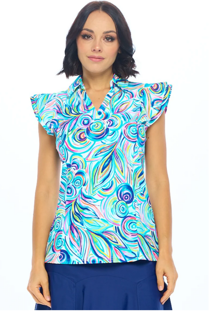 Alana Ruffle Sleeve Top