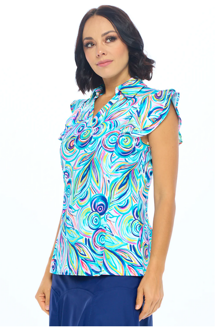 Alana Ruffle Sleeve Top