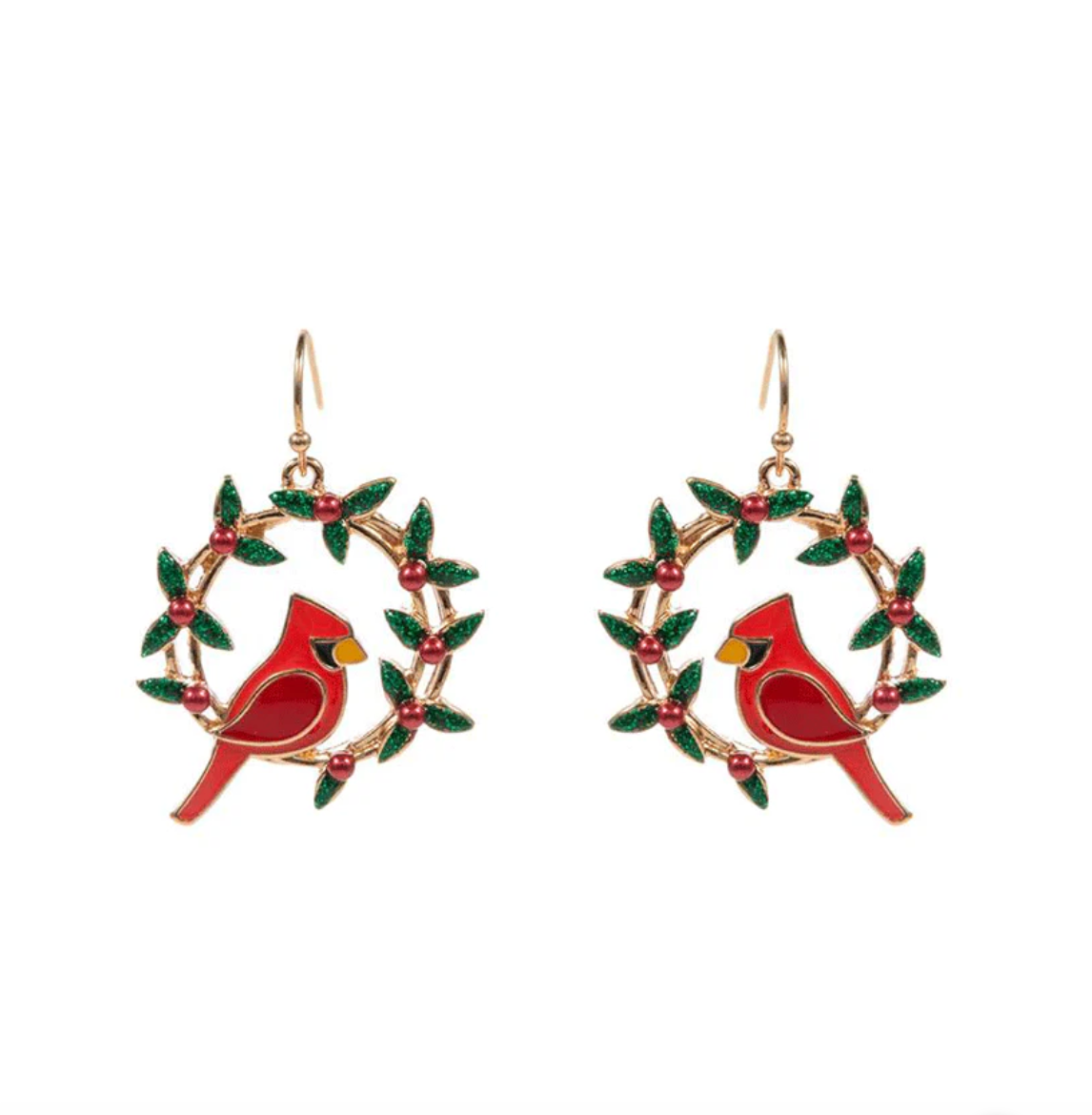 Christmas Cardinal Earrings