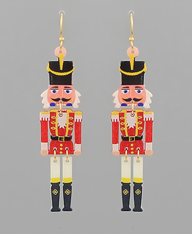 Nutcracker Christmas Earrings