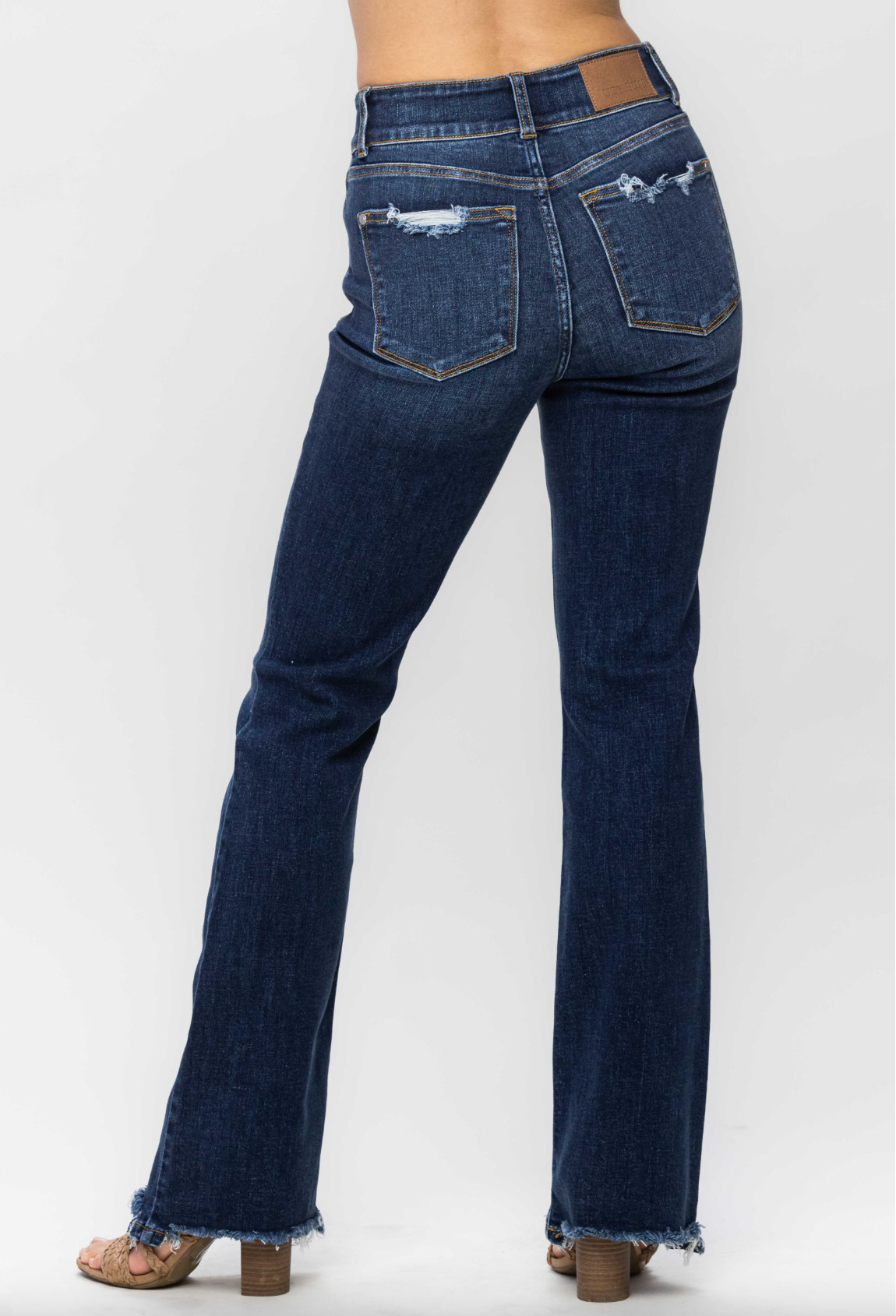 Kaitlyn Frayed Bootcut Jeans