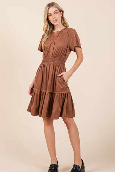 Tinsley Suede Midi Dress