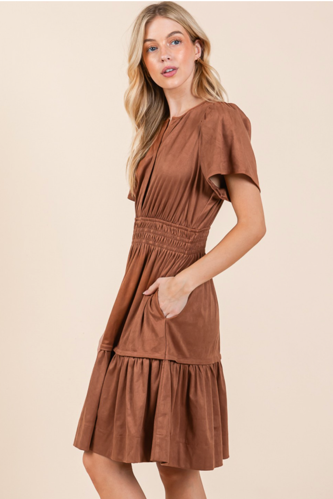 Tinsley Suede Midi Dress