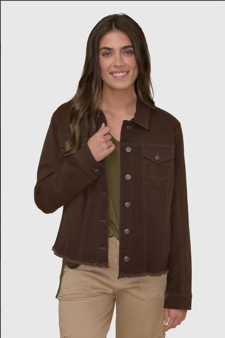 Angie Frayed Denim Jacket