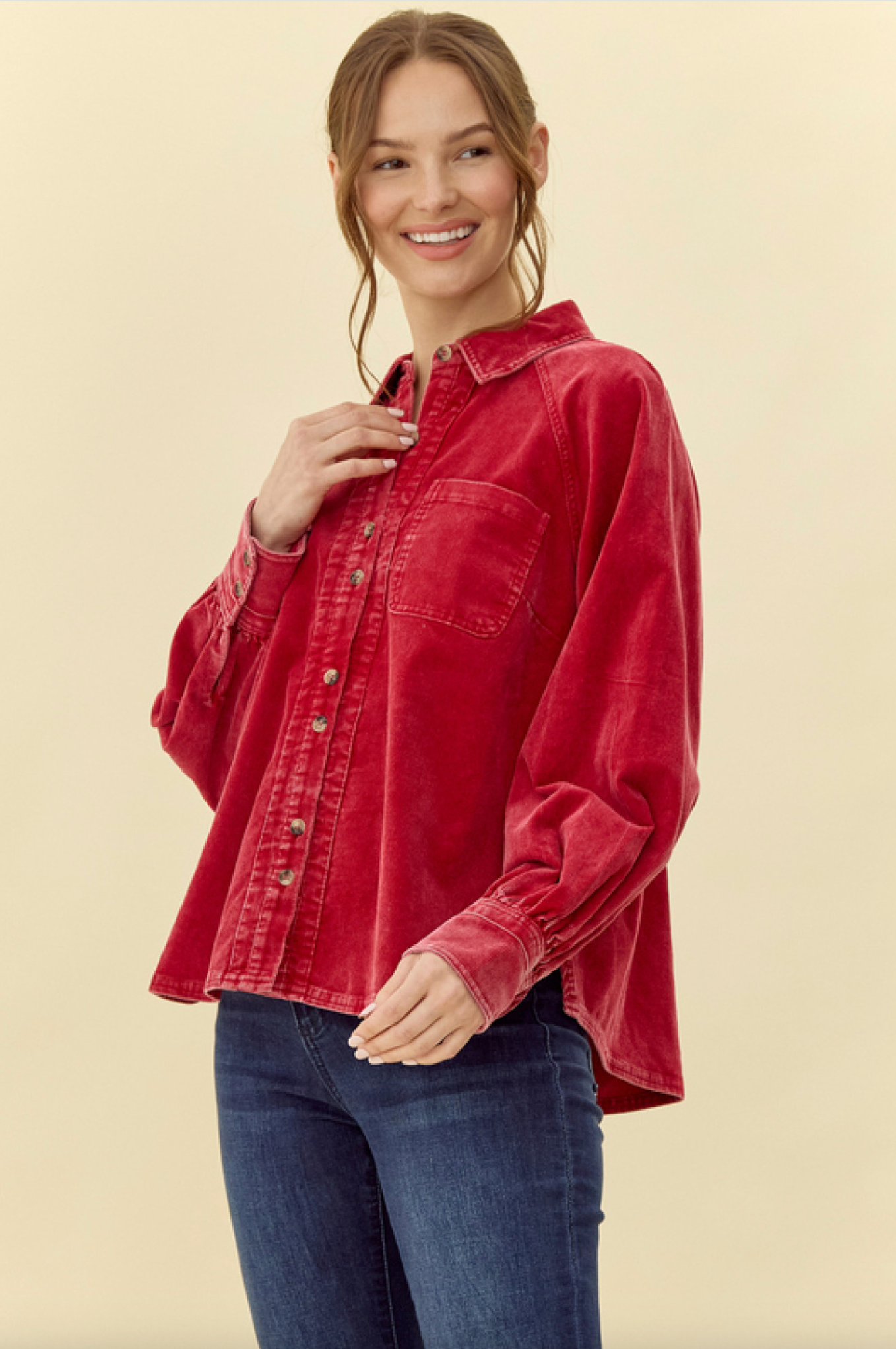 Lillian Button Down Top