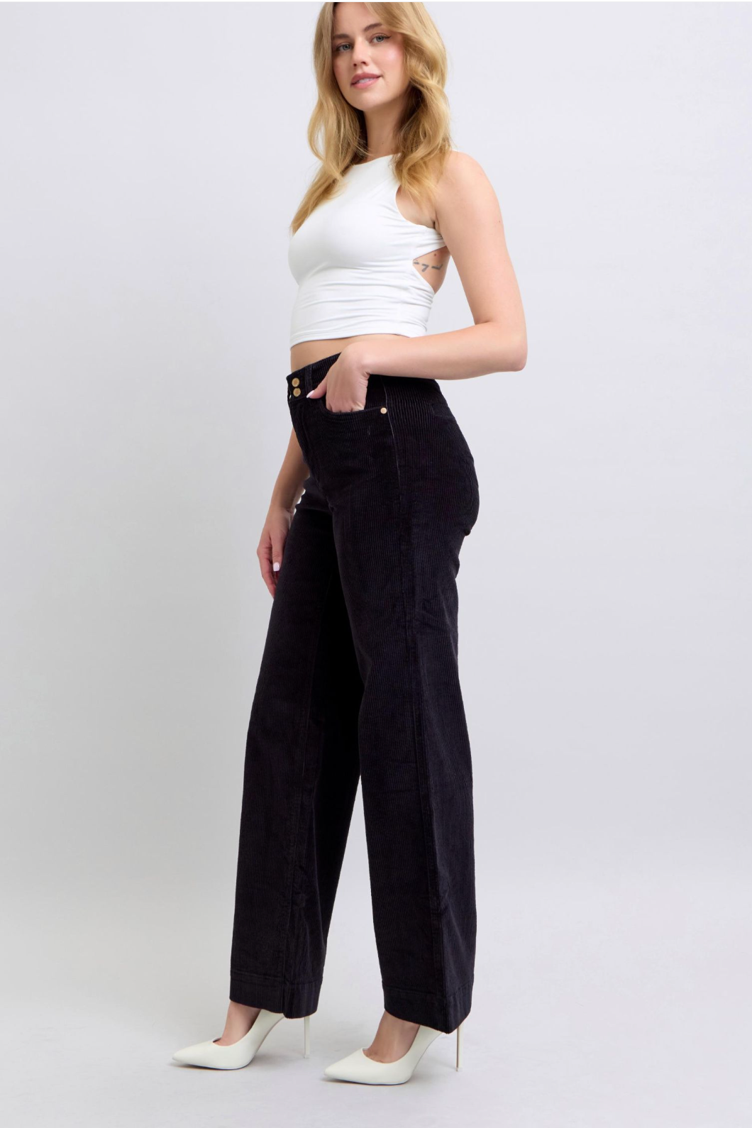 Audrey High Waist Corduroy Trouser