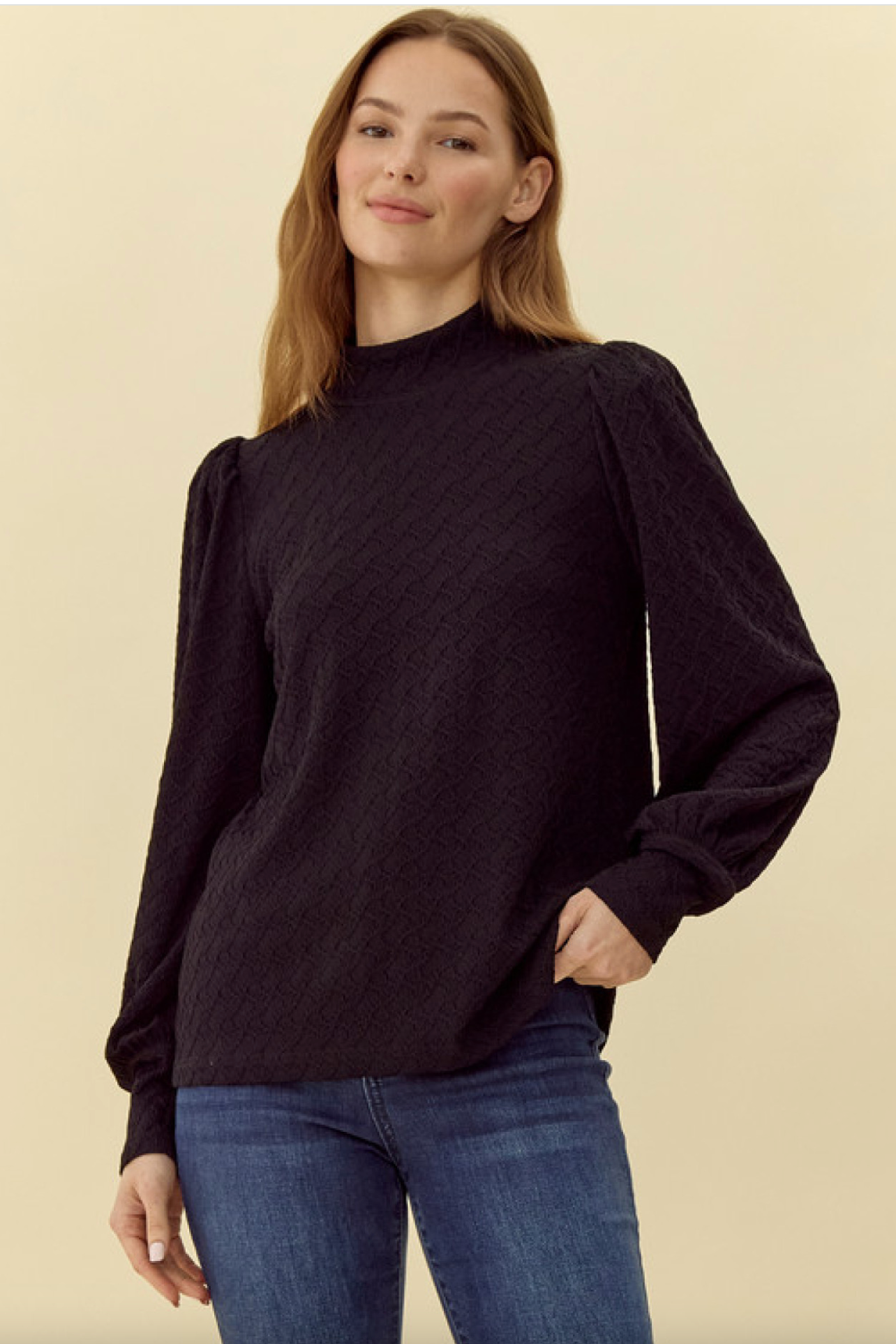 Lynn Mock Neck Top