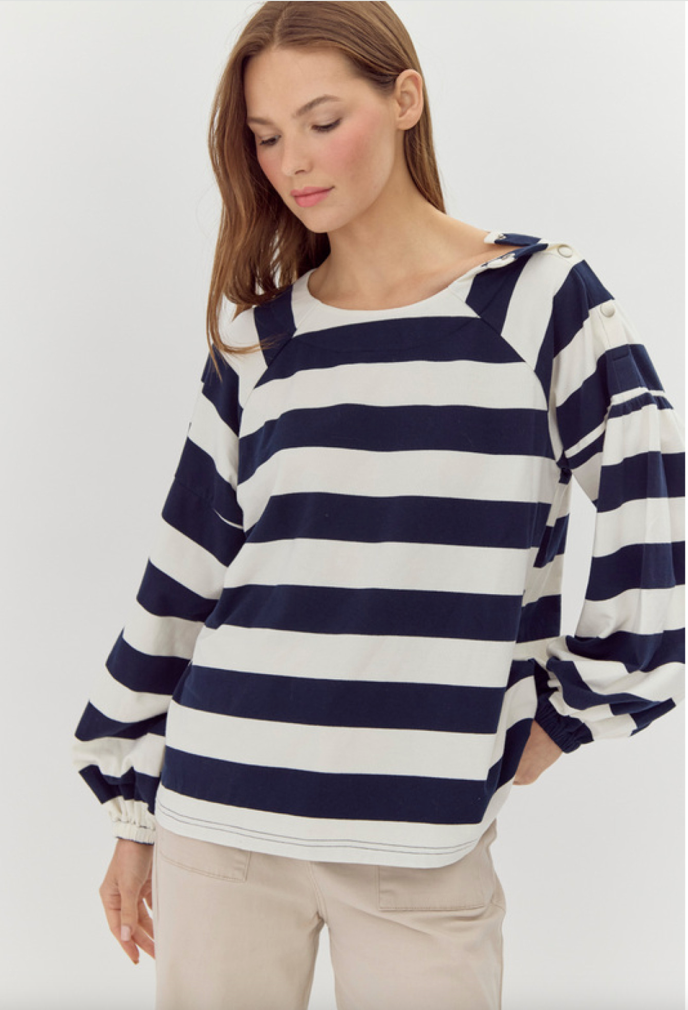 Shannon Stripe Long Sleeve Top