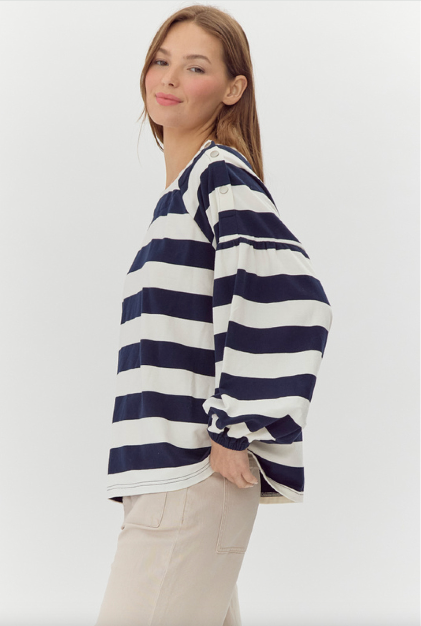 Shannon Stripe Long Sleeve Top