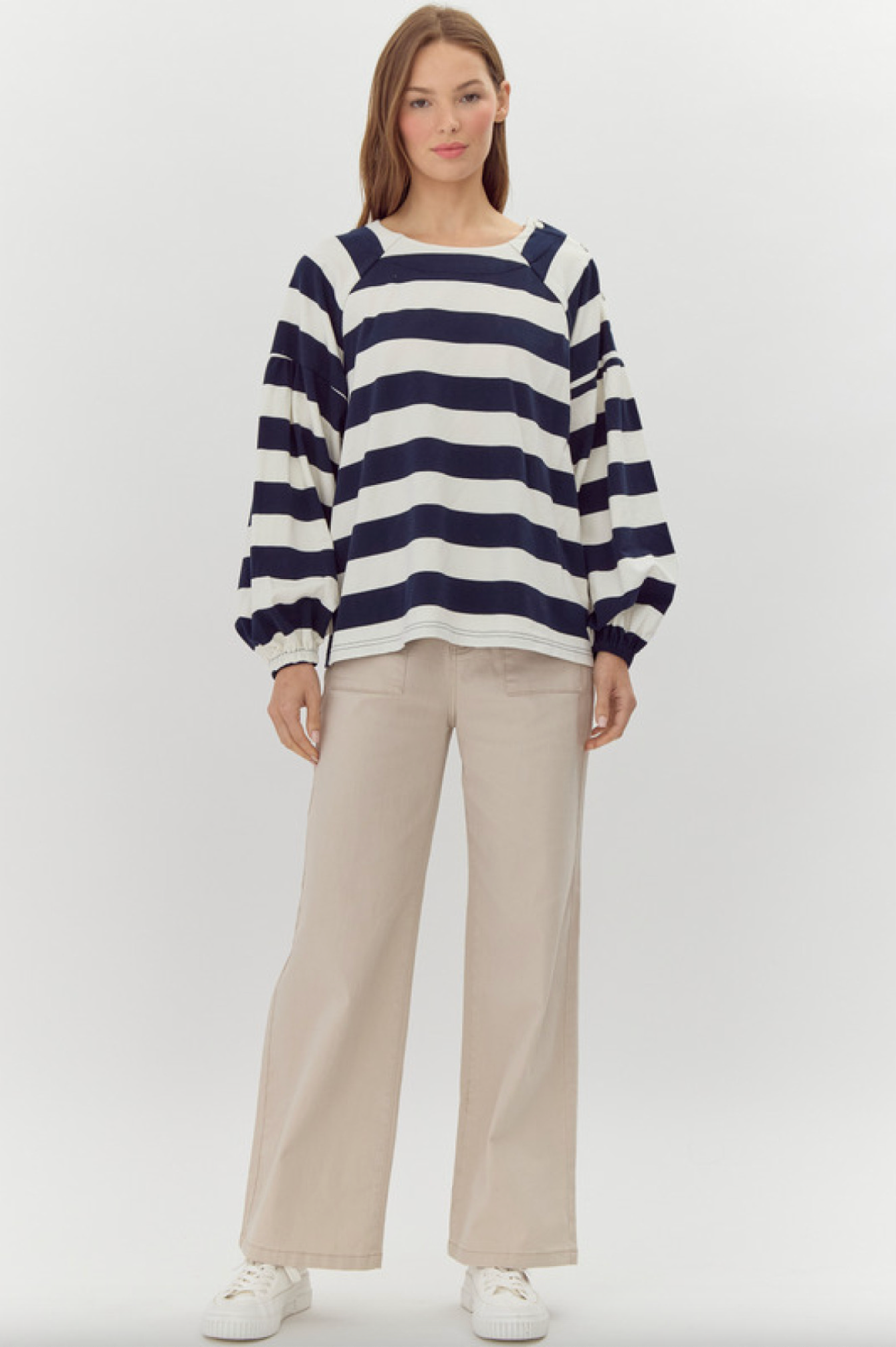 Shannon Stripe Long Sleeve Top