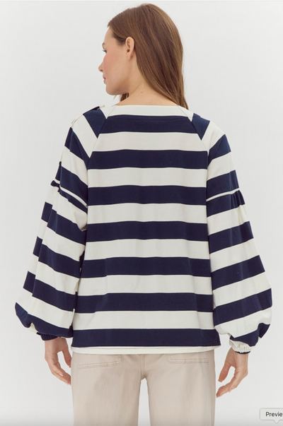 Shannon Stripe Long Sleeve Top