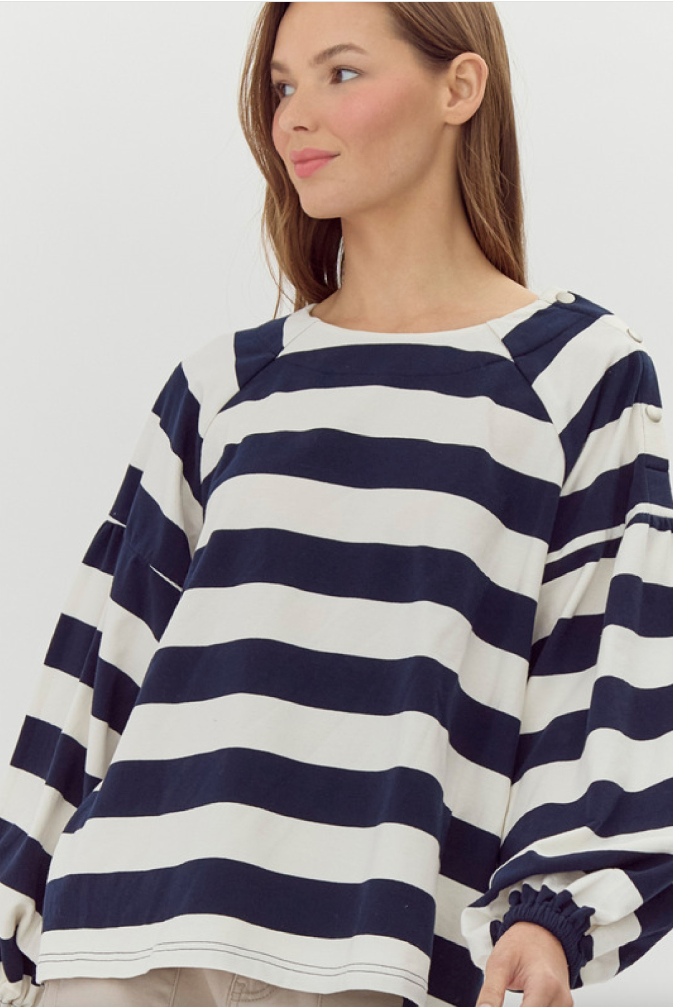 Shannon Stripe Long Sleeve Top