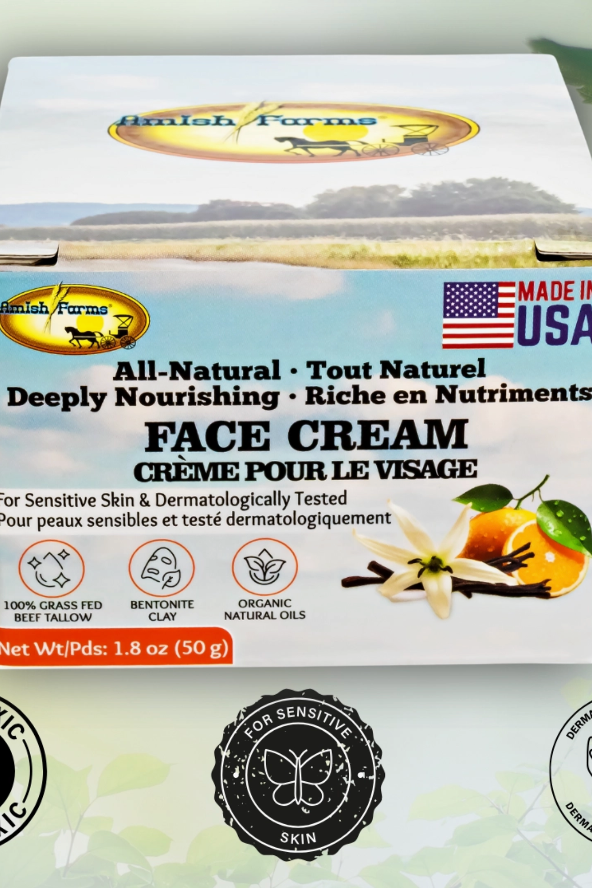 Amish Farms All Natural Tallow Face Cream