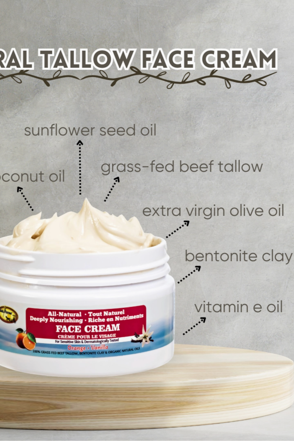 Amish Farms All Natural Tallow Face Cream