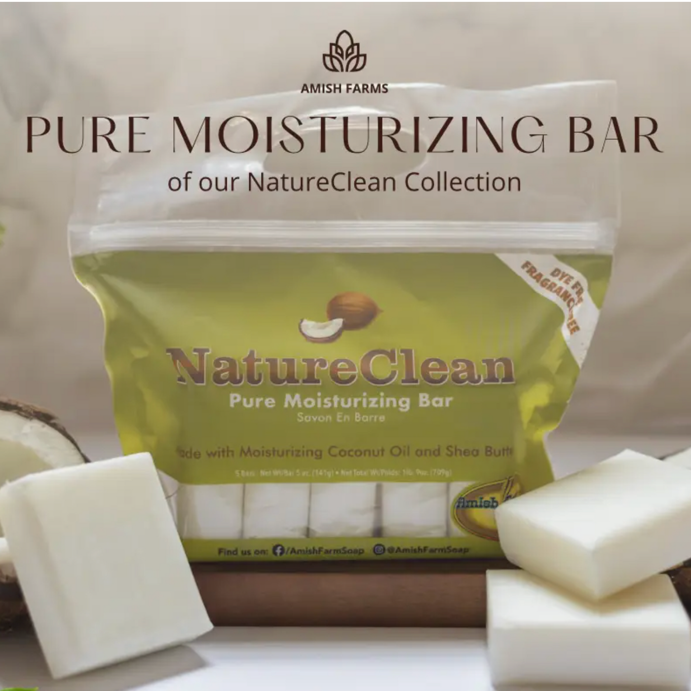 Amish Farms Natureclean Pure Moisturizing Bar Soap