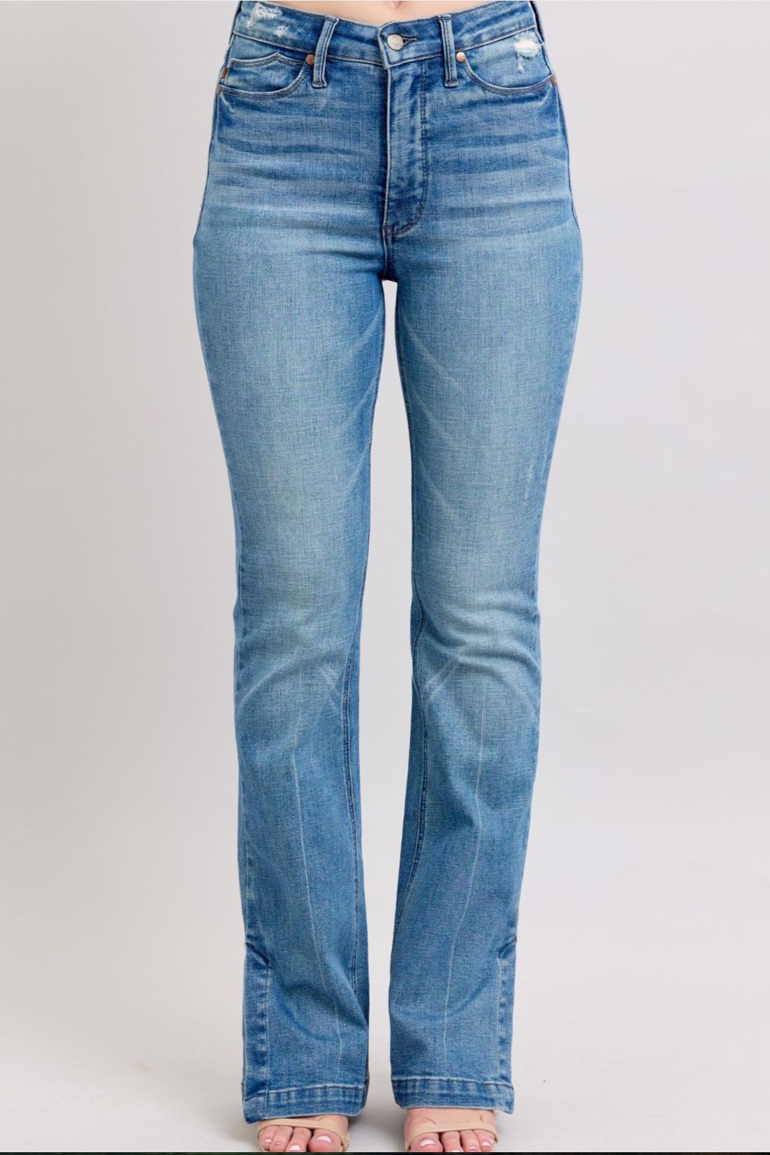 Heidi Side Slit Bootcut Jeans