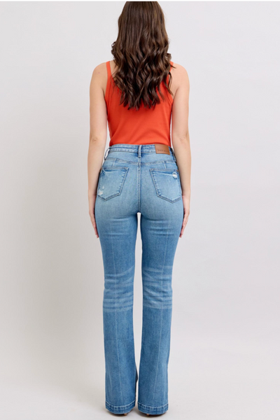 Heidi Side Slit Bootcut Jeans