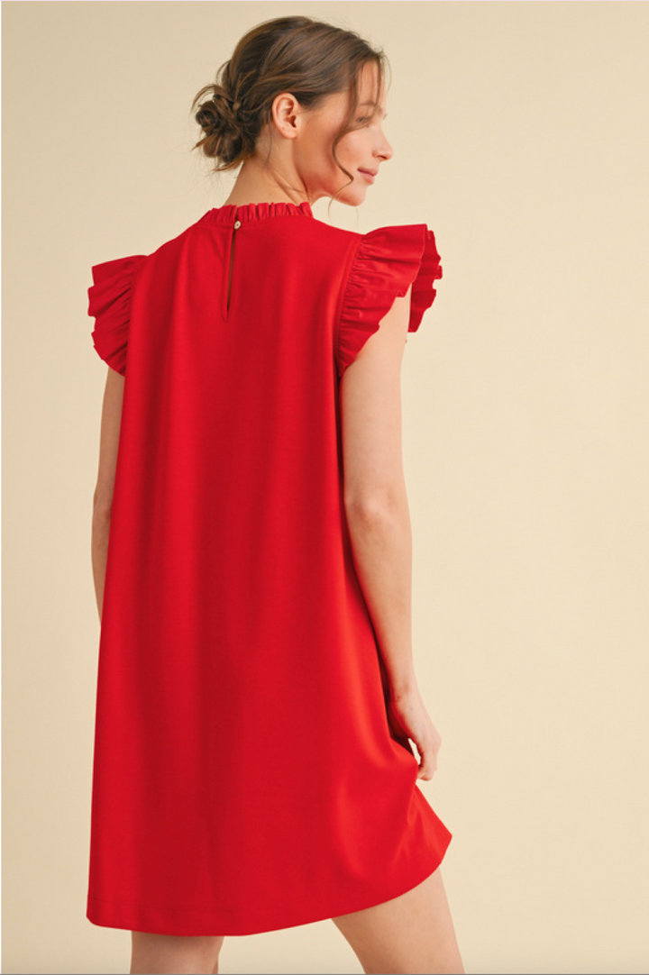 Carolynn Ruffle Sleeve Dress