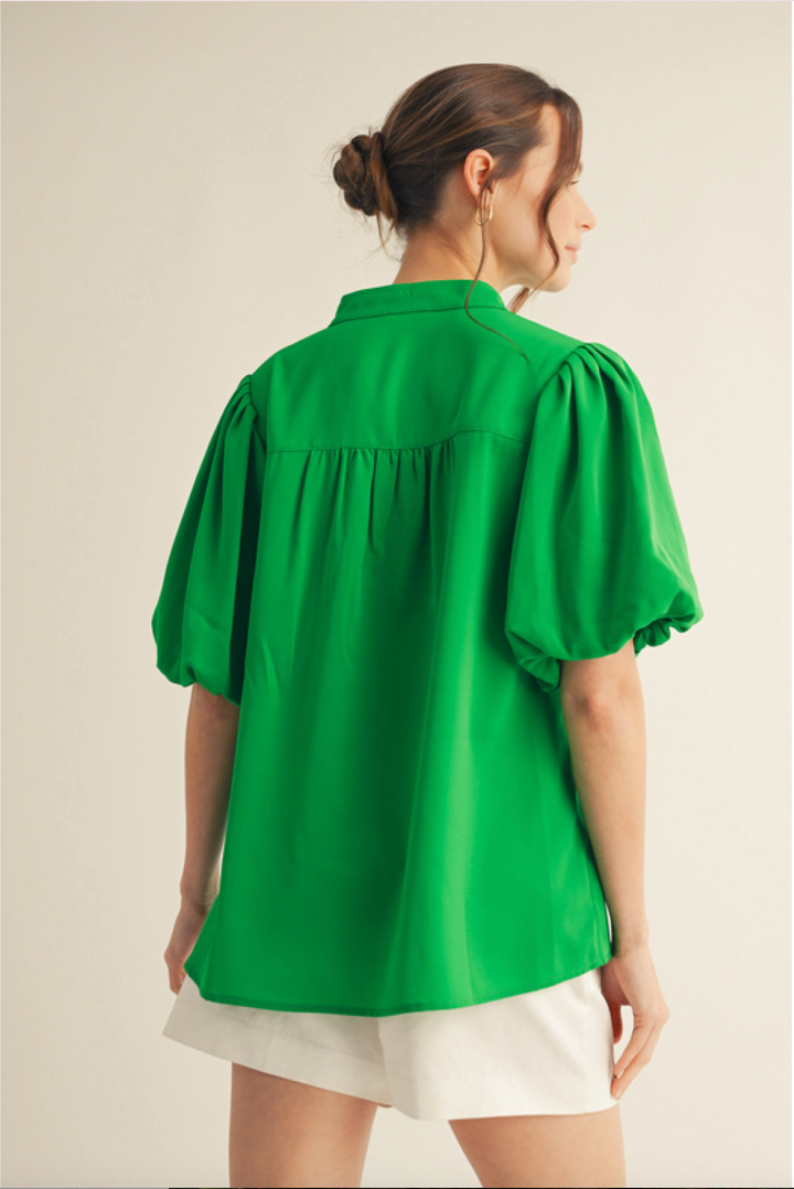 Carlie Puff Short Sleeve Top