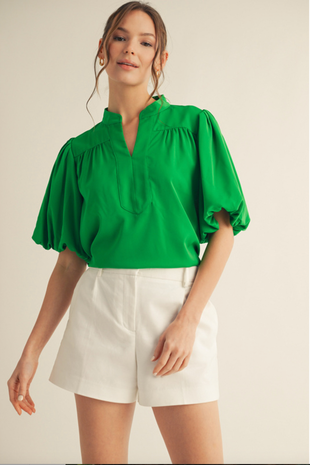 Carlie Puff Short Sleeve Top