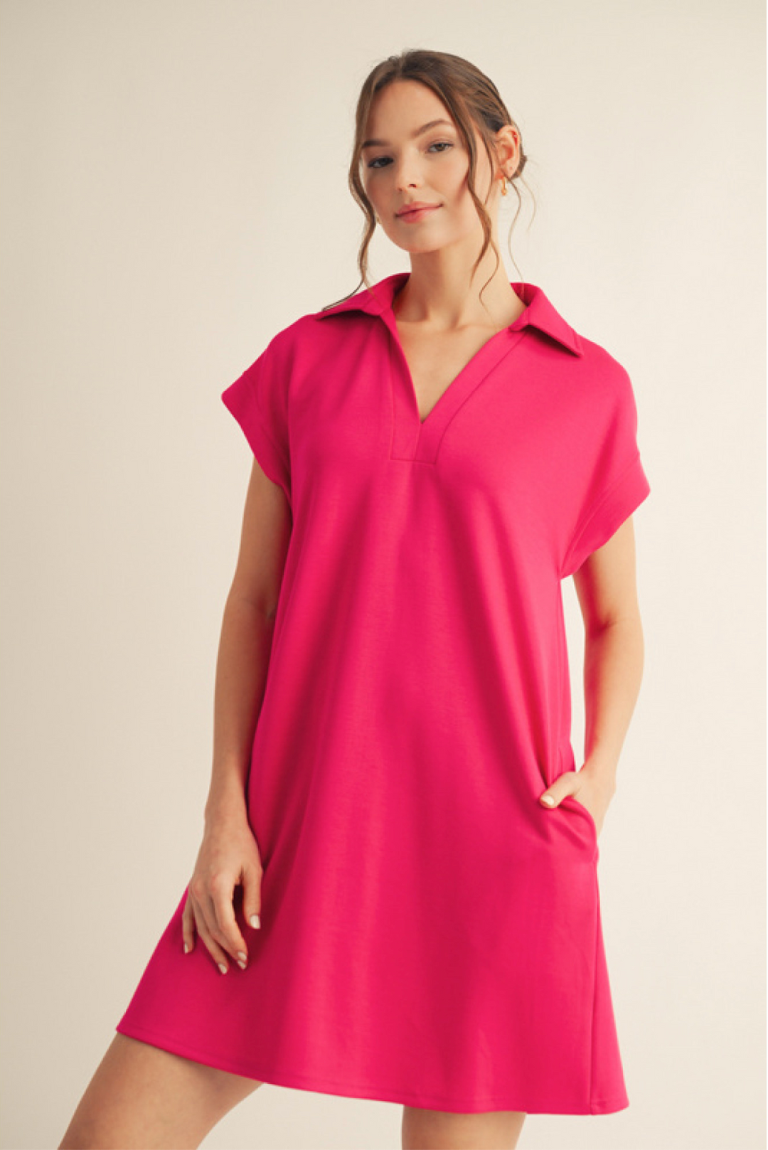 Debbie V Neck Shift Dress